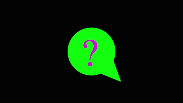 message box with question mark icon animation
