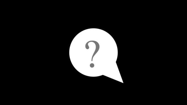 message box with question mark icon animation