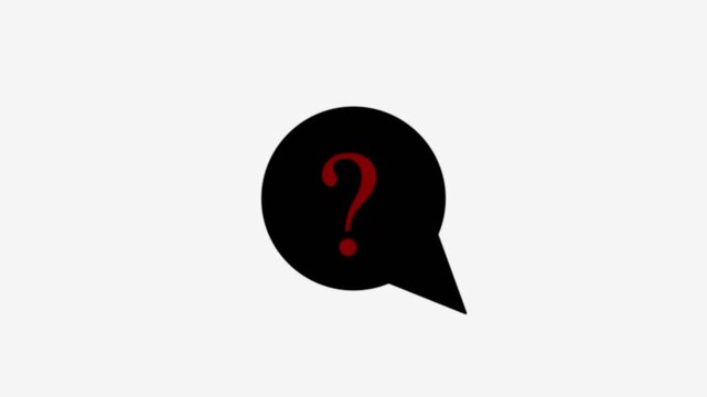 message box with question mark icon animation