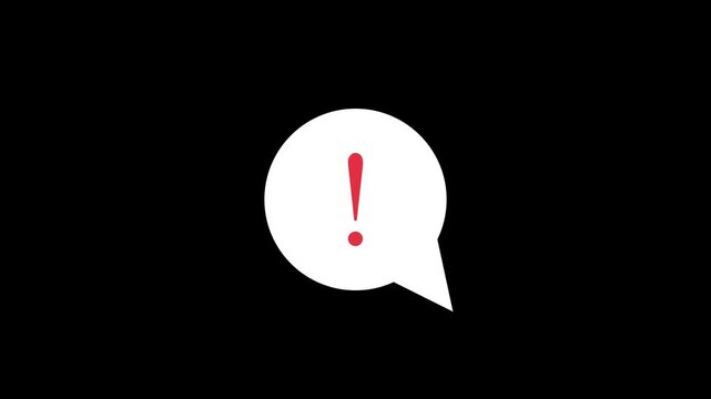 Message notification alert icon. Animated massage icon with massage icon. On 4k video