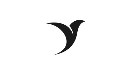 Naklejka premium Black letter Y alphabet symbol.
