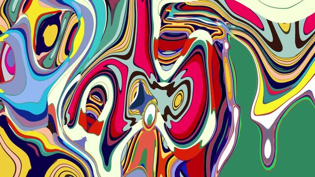 Colorful abstract psychedelic swirl pattern with vibrant waves