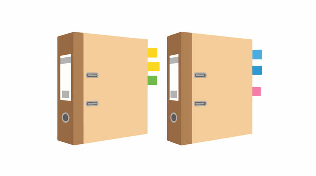 Office Ring Binders with Colorful Divider Tabs