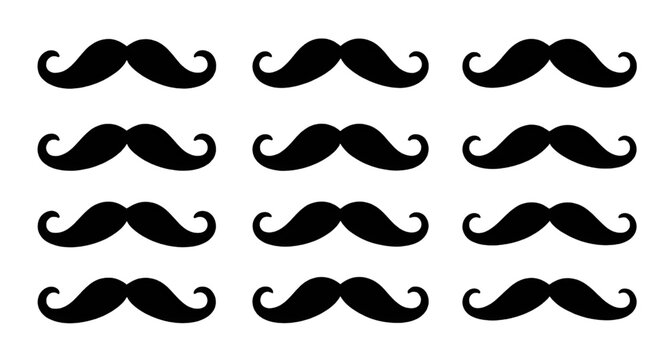 mustache, beard, handlebar, facialhair, vintage, gentleman, barber, retro, style, grooming, hipster, vector, illustration, isolated, classic, masculine, curl