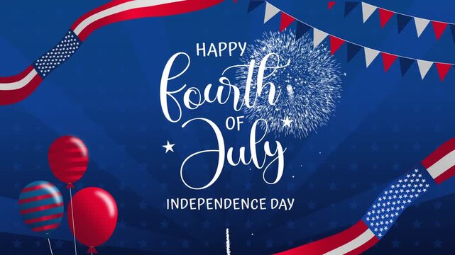 Independence day celebration with fourth of july holiday in america. Perfect for patriotic designs, event promotions, and social media.