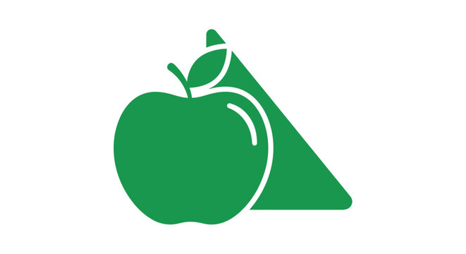 Green Apple Logo Design Element.