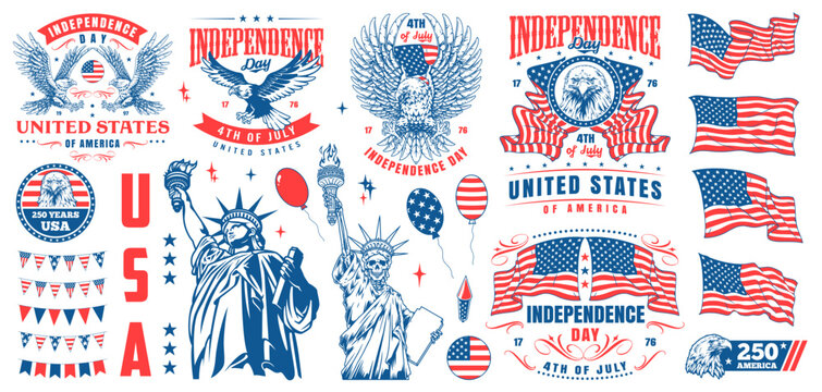 USA Independence symbols