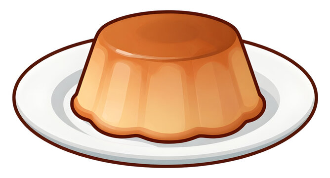 pudding, caramel, custard, dessert, sweet, flan, creamy, food, bakery, delicious, vector, illustration, caramelized, gourmet, treat, pastry, homemade