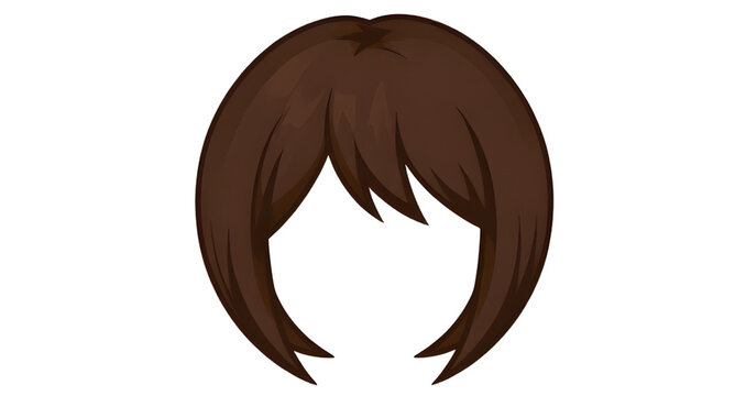 wig, hair, women, female, hairstyle, beauty, fashion, salon, brunette, blonde, curly, straight, isolated, vector, illustration, cosmetic, glamour