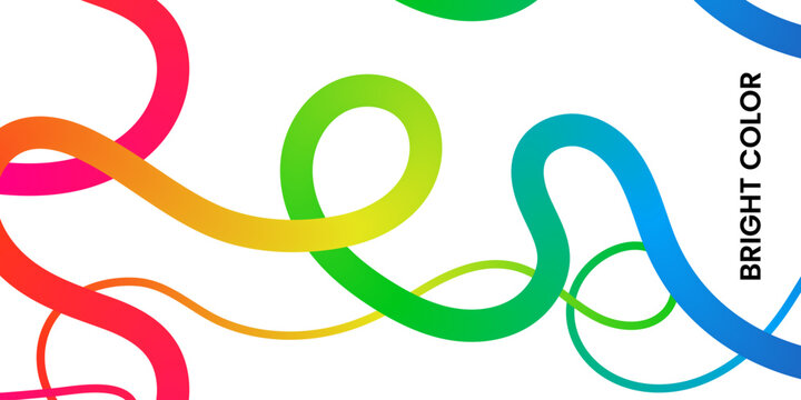 Vibrant multicolor gradient swirls on white background