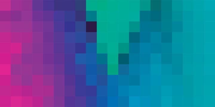 Abstract pixelated gradient background with vibrant colors.