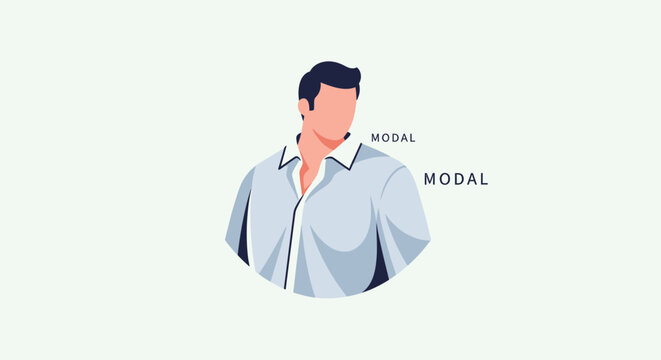 Man in button down shirt modal fabric apparel