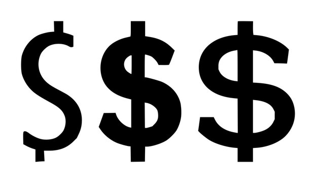 Profit margin dollar icon set with solid black line art design featuring profit, margin, dollar sign with finance and business