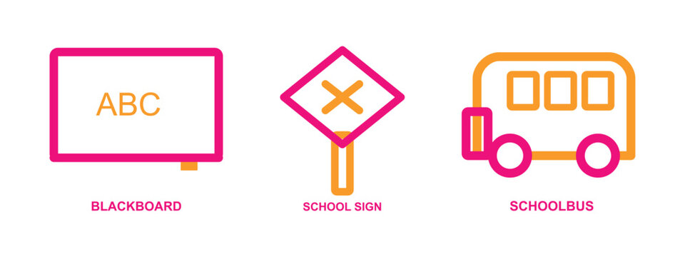 Calculator icon concept vector for school and education with basic math functions.