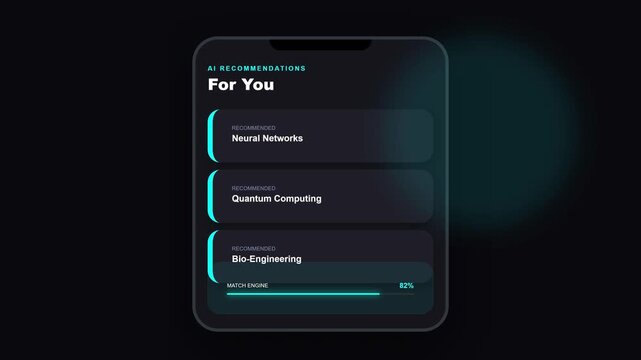 Futuristic Smartphone Interface Displaying Advanced Technology Options for Users.
