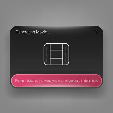 Modern AI Movie Generation User Interface Design Concept