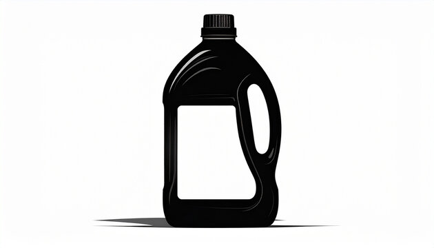 Black liquid container on white