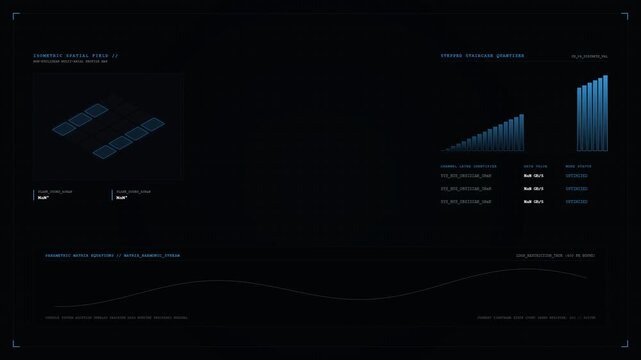 Business infographic, blue gradient charts, financial data visualization, corporate statistics HD animation