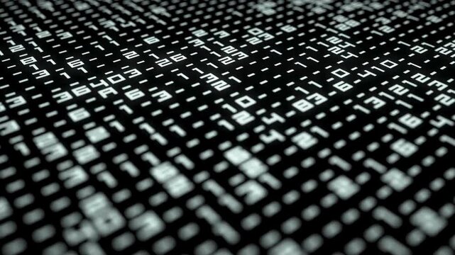 Close-up abstract texture of black and white hexagonal mosaic pattern in motion blur