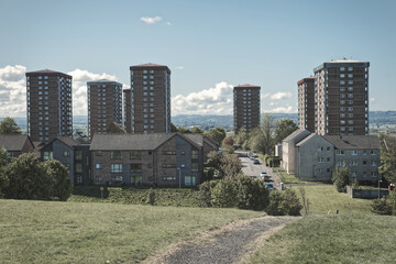 Obraz premium High rise council flat in Glasgow city