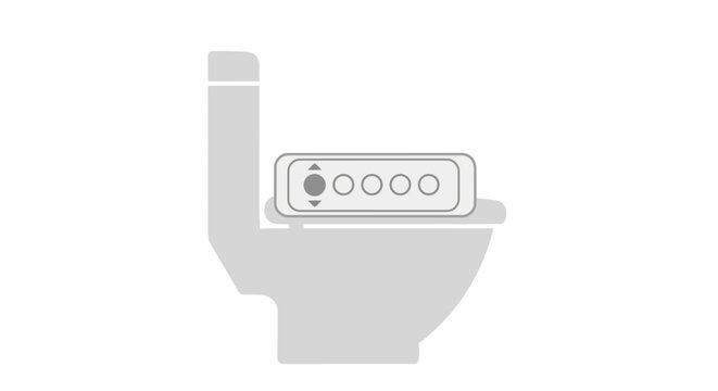 Toilet with advanced control panel.
