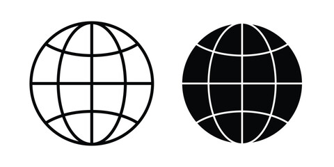 Obraz premium Browser icon concept. solid and line symbols