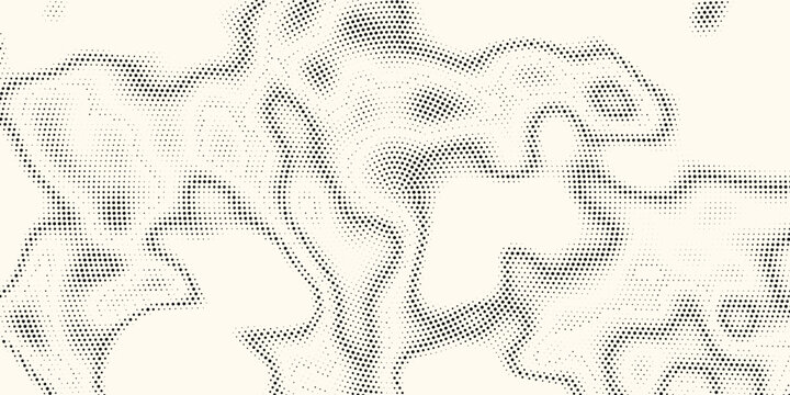 Halftone radial dotted background. Square dots comic gradient texture. Concentric fading gradation wallpaper. Black white rough grit overlay. Grunge gritty circular pop art cartoon backdrop. Vector