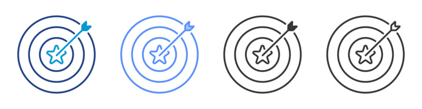 target icon set multiple style collection	