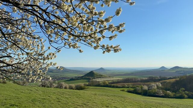 Spring in Central Bohemian Highlands. Central Bohemian Uplands or Central Bohemian Highlands, is a geomorphological region in northern Bohemia of the Czech Republic