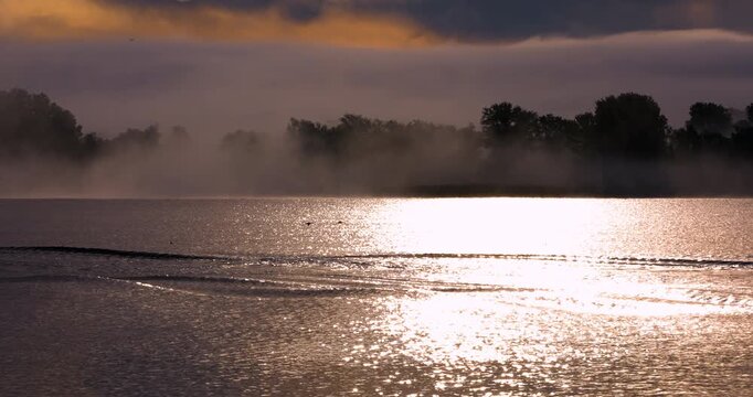 ull moon night on the lake.