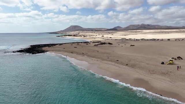 survol des dunes de Corralejo, fuerteventura, canaries