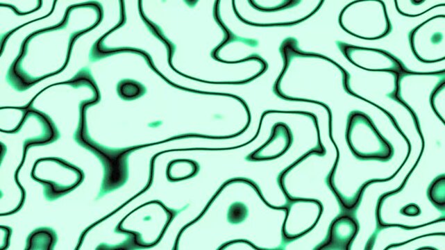 abstract teal green and seafoam green pattern with glowing wavy lines and soft, organic cells or blobs