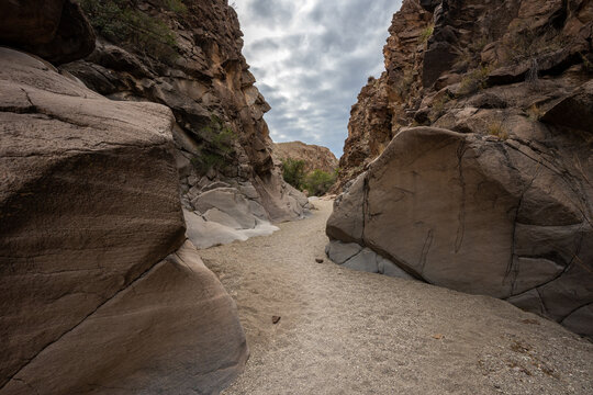 Wash Bends Through Canyon Toward Upper Burro Mesa Pouroff