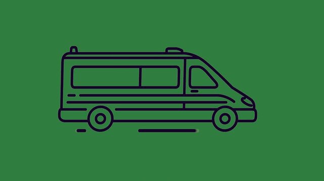 Truck Van Animated Green Screen Chroma Key Video Overlay for Aviation Transport Presentations Social Media Ads Commercial Projects and Creative Editing