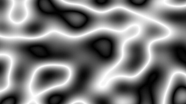 abstract black and white wavy, glowing pattern