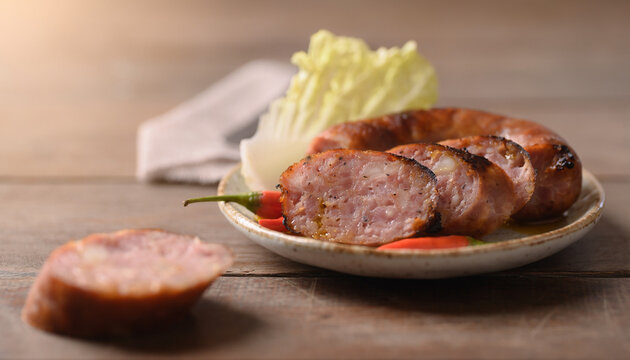 Thai Sai Krok Isan Fermented Sausage with Herbs