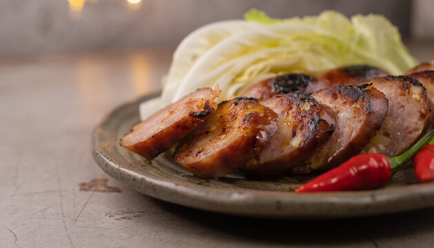 Thai Sai Krok Isan Fermented Sausage with Herbs