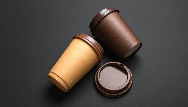 Eco-Friendly Coffee Cups with Sustainable Design &ndash; Lifestyle Visual for Editorial, Wellness, or Branding Themes