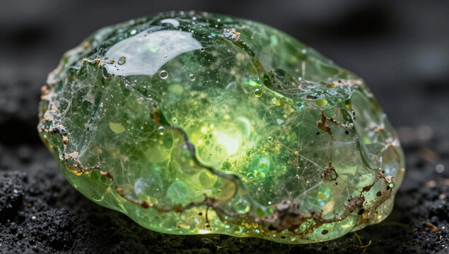 Macro Formation of Translucent Moldavite Glass