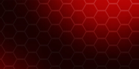 Obraz premium Abstract dark red and black hexagon background with geometric honeycomb pattern and gradient effect vector illustartion eps 10