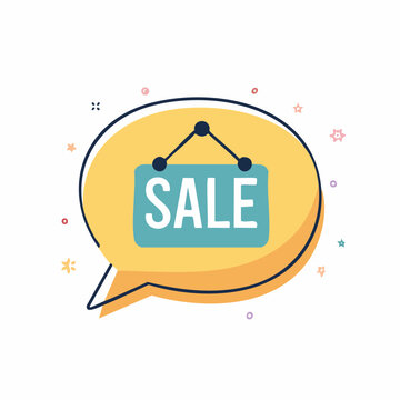 Sale Sign in Speech Bubble