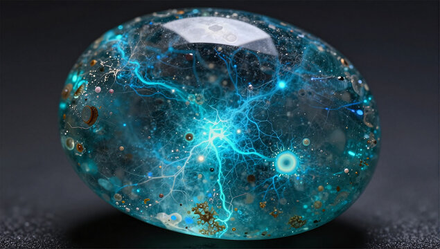 Macro Paraiba Internal Nebula Texture