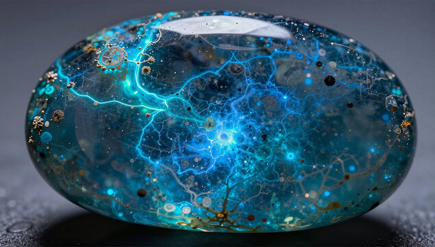 Macro Paraiba Internal Nebula Texture