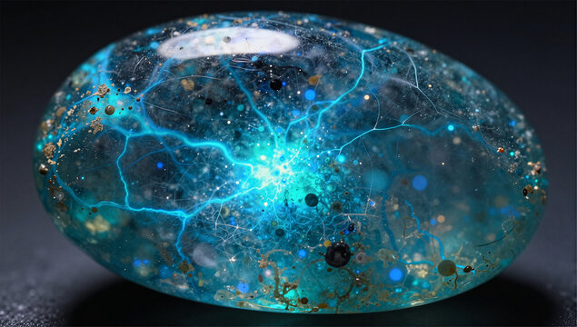 Macro Paraiba Internal Nebula Texture