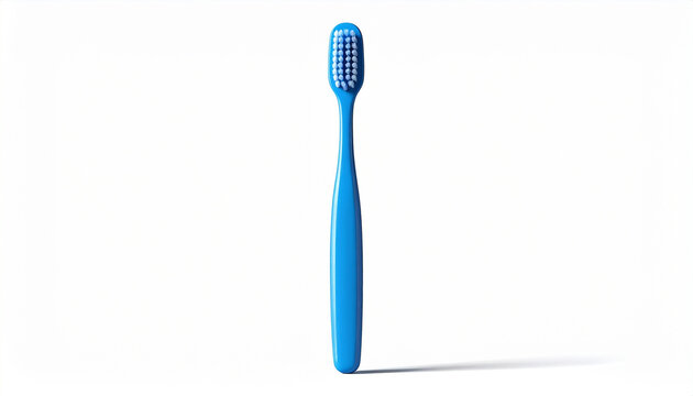 Blue toothbrush isolated on white