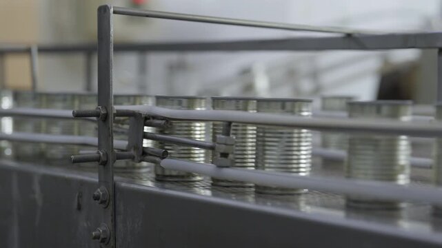 Food factory automated production line, Industrial machine metal can conveyor factory production line stainless steel manufacturing automation equipment process conveyor metal can factory line