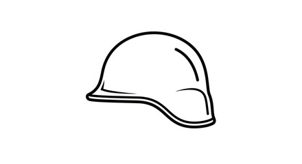 Fototapeta premium Hard Hat Safety Icon for Construction and Industrial Work