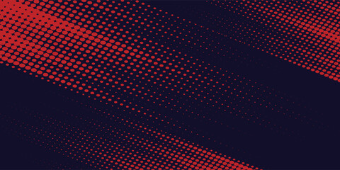 Fototapeta premium Halftone dots red and blue color pattern gradient grunge texture background. Dot pop art comic sport style vector illustration. grunge vector dots . eps 10