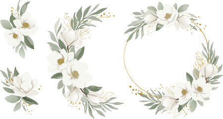 Obraz premium Floral letters forming zero number with green leaves and soft pink flowers on white background