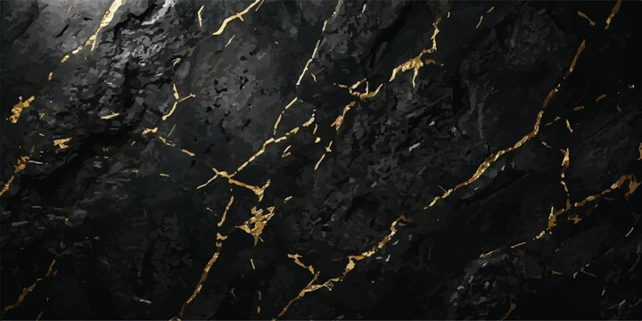 Abstract black marble with intricate golden veins and rough texture abstract background textured background gold veins dark pattern mineral rock texture stone